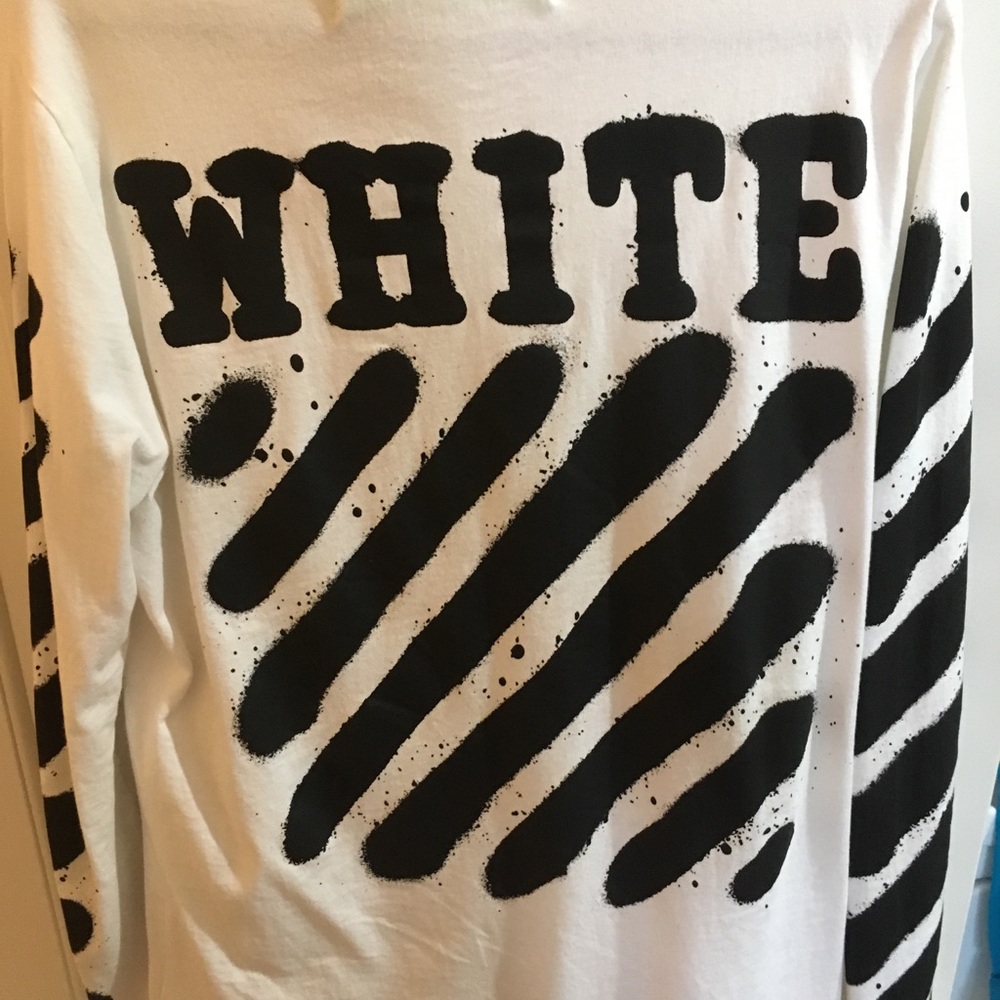 Off-white diagonal spray long sleeve t-shirt